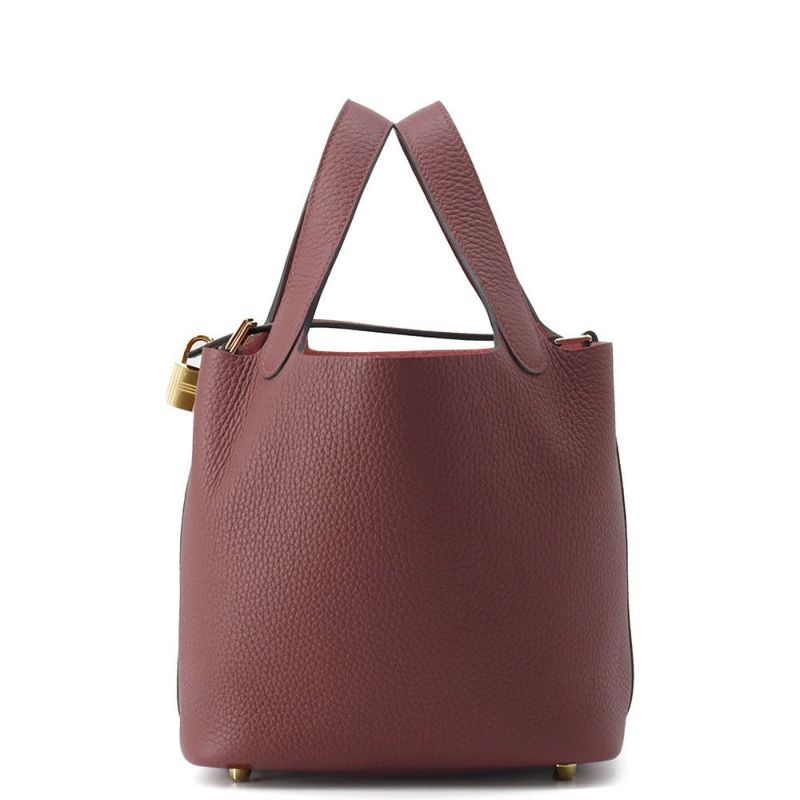 エルメス ハンドバッグ ピコタンロックPM ルージュアッシュ/ゴールド金具 トリヨンクレマンス W刻印