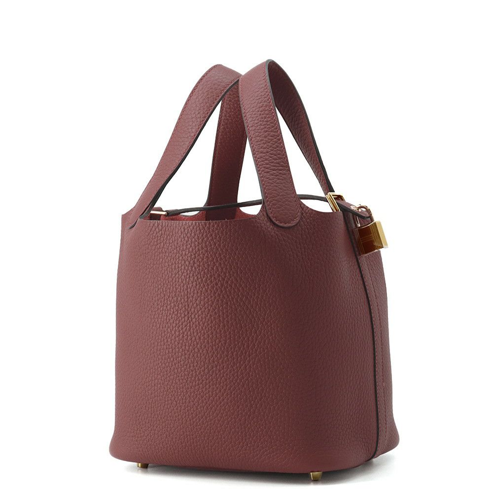 エルメス ハンドバッグ ピコタンロックPM ルージュアッシュ/ゴールド金具 トリヨンクレマンス W刻印