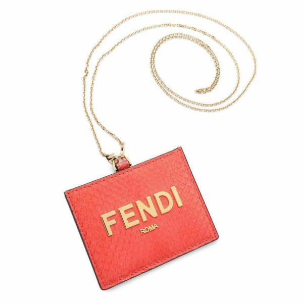 フェンディ カードケース ロゴ パイソン 8M0478 FENDI カードホルダー