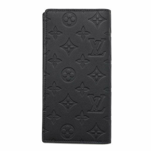 ルイヴィトン 長財布 モノグラム・シャドウ ポルトフォイユ・ブラザ M62900 LOUIS VUITTON ヴィトン 財布 メンズ 黒