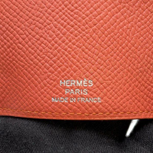 エルメス 4連キーケース ベアン フラミンゴ/シルバー金具 エプソン □R刻印 HERMES キーケース