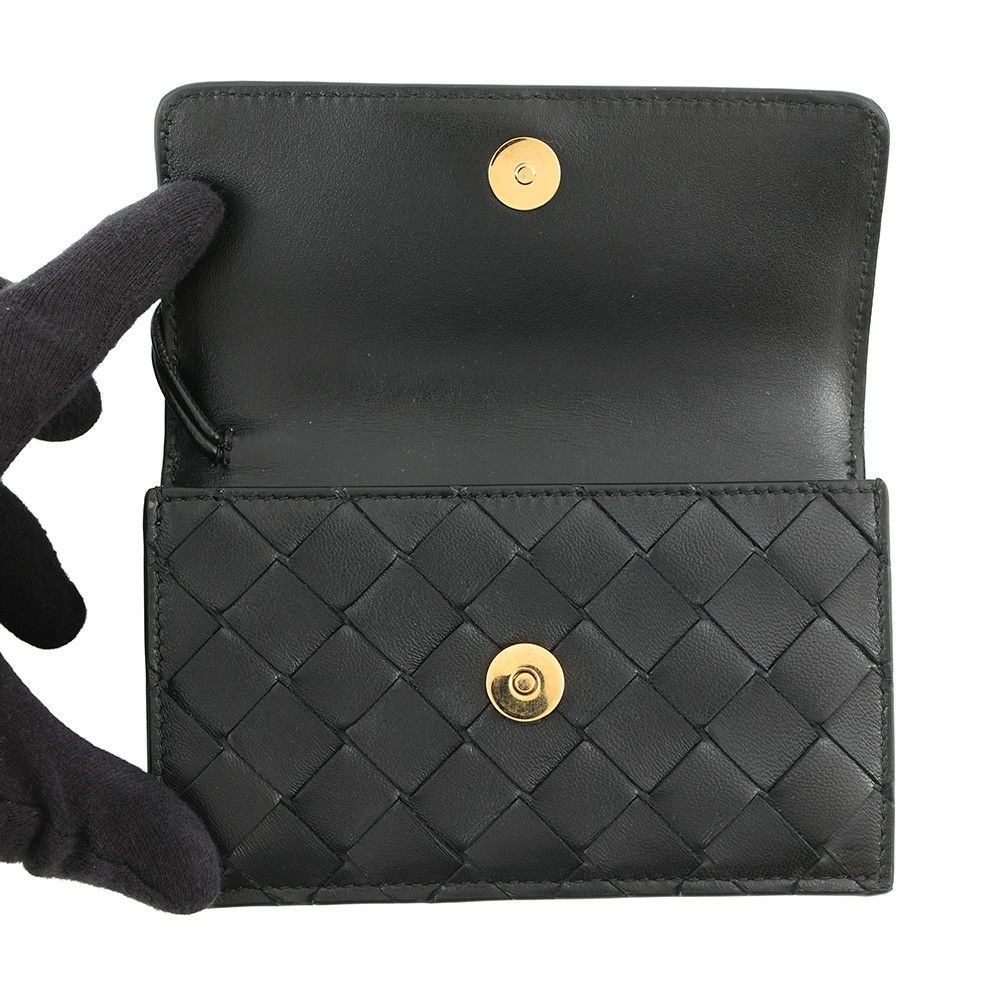 ボッテガヴェネタ コインケース アンディアーモ ファスナー レザー 776031 BOTTEGA VENETA 財布 黒