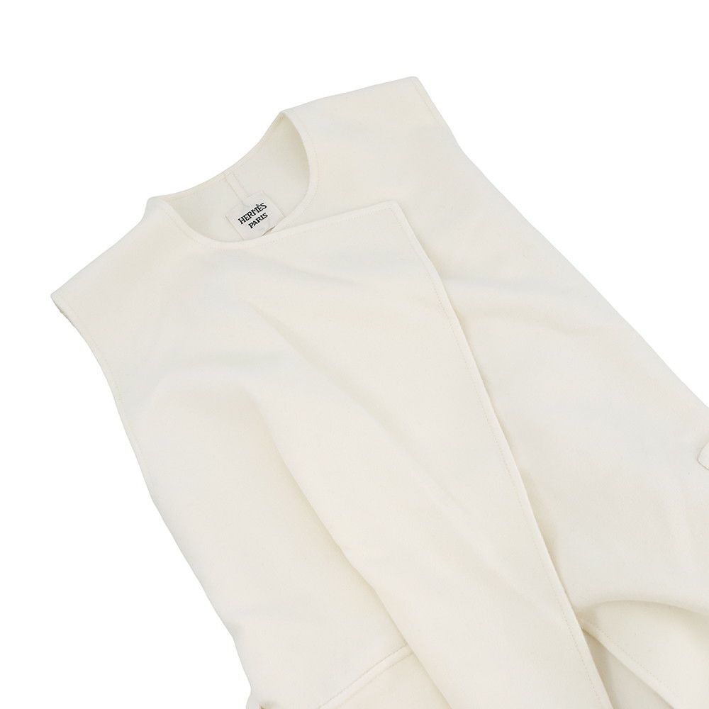 エルメス ロングジレ クルードセル ダブルフェイス カシミヤ レディースサイズ34 HERMES トップス