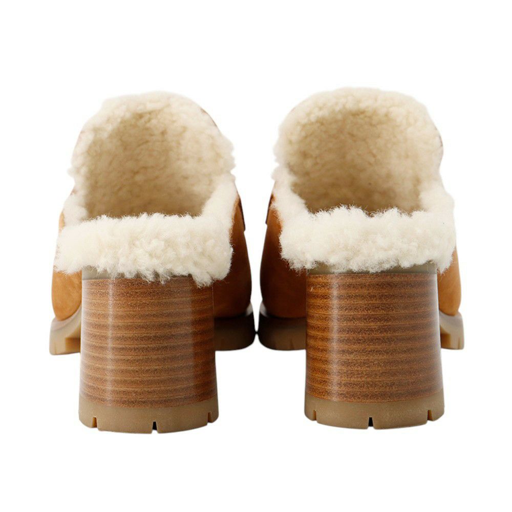 エルメス ミュール フロール 60 シェーブルベロア/シープスキン レディースサイズ37 HERMES サンダル