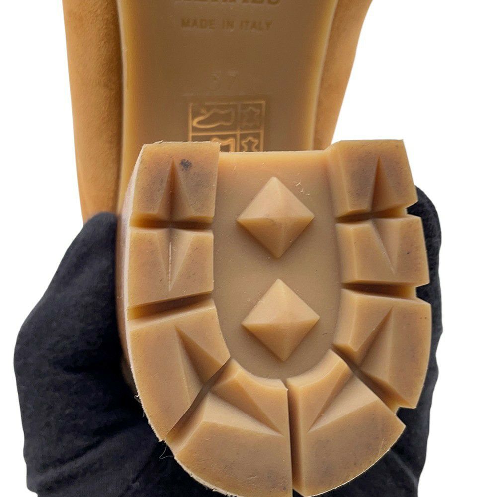 エルメス ミュール フロール 60 シェーブルベロア/シープスキン レディースサイズ37 HERMES サンダル