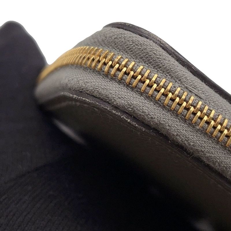 エルメス 二つ折り財布 ジップアンゴー2 シェーヌダンクル グリメイヤー/ゴールド金具 エバーカラー W刻印 財布