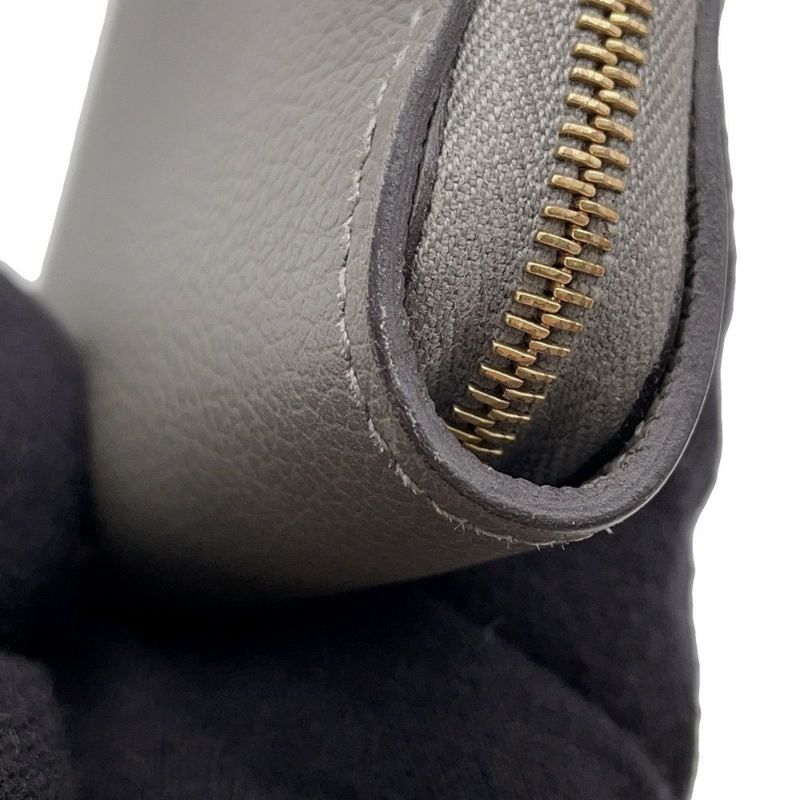 エルメス 二つ折り財布 ジップアンゴー2 シェーヌダンクル グリメイヤー/ゴールド金具 エバーカラー W刻印 財布