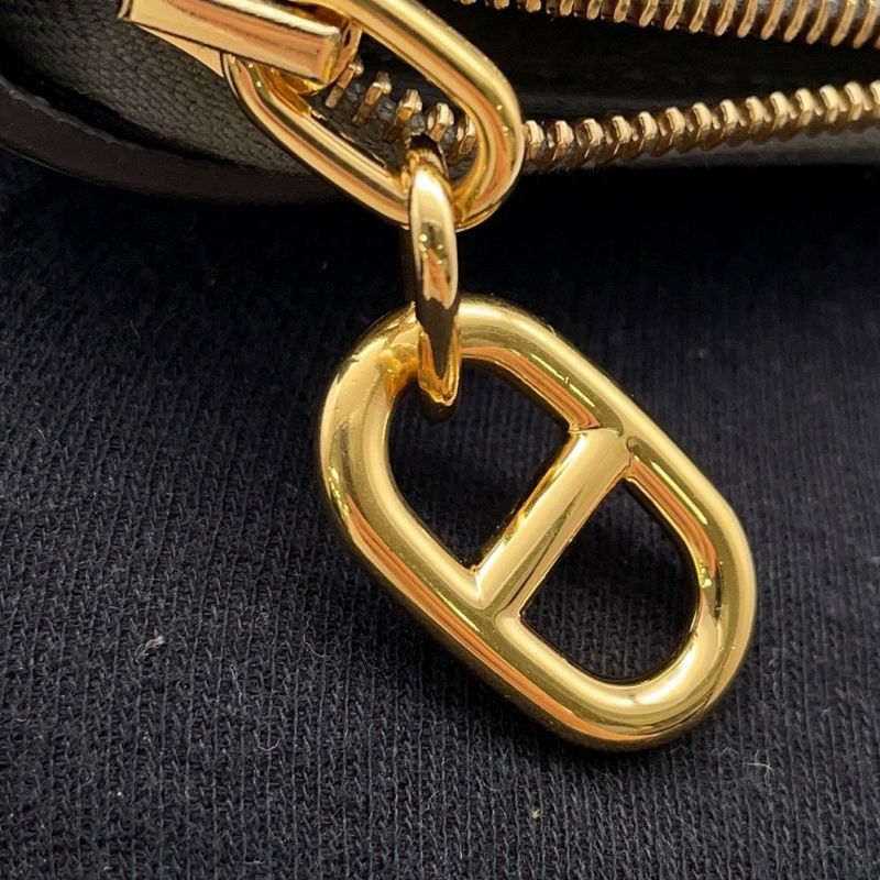 エルメス 二つ折り財布 ジップアンゴー2 シェーヌダンクル グリメイヤー/ゴールド金具 エバーカラー W刻印 財布