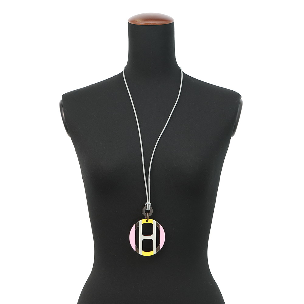 エルメス ネックレス Hエキップ Equipe バッファローホーン HERMES アクセサリー