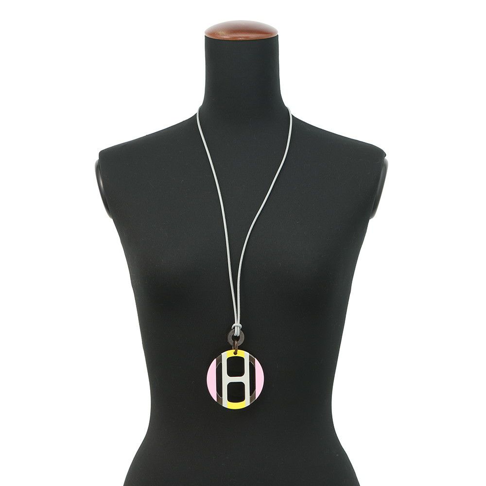 エルメス ネックレス Hエキップ Equipe バッファローホーン HERMES アクセサリー