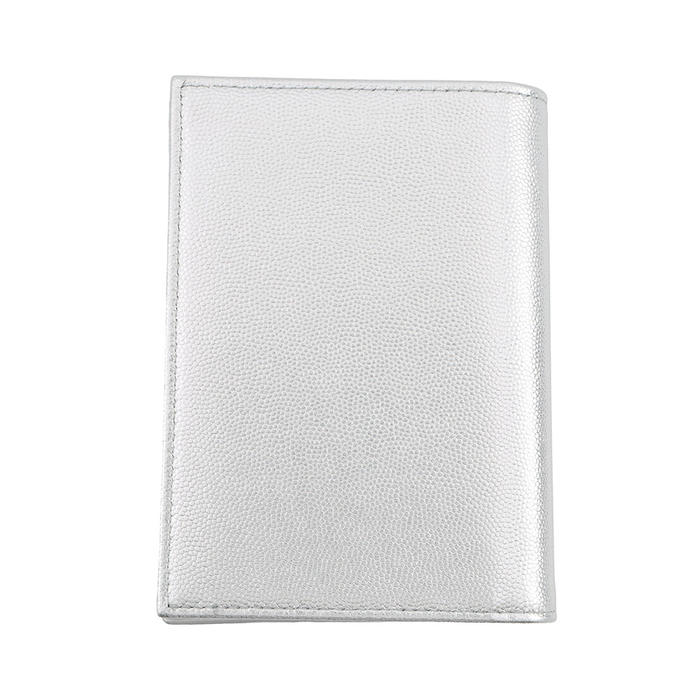 シャネル パスポートケース 二つ折り財布 ココマーク メタリック コンパクトウォレット キャビアスキン AP4665 CHANEL