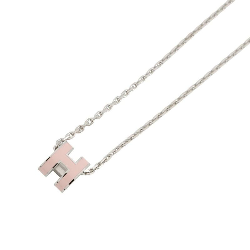 エルメス ネックレス ミニ・ポップアッシュ ローズドラジェ/シルバー金具 HERMES アクセサリー