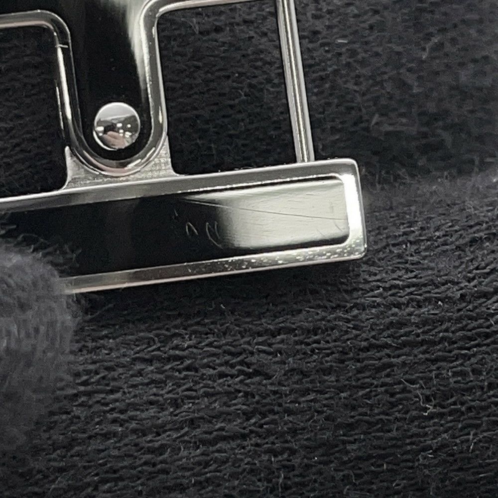 エルメス ピアス シングル H ブラック/シルバー金具 HERMES アクセサリー 片耳 黒