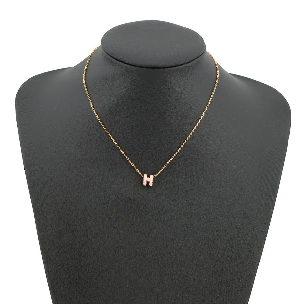 エルメス ネックレス ミニ・ポップアッシュ ピンク/ゴールド金具 HERMES アクセサリー