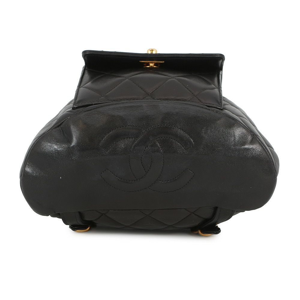 シャネル リュック ココマーク マトラッセ チェーンショルダー ラムスキン A10177 CHANEL バッグ バックパック 黒