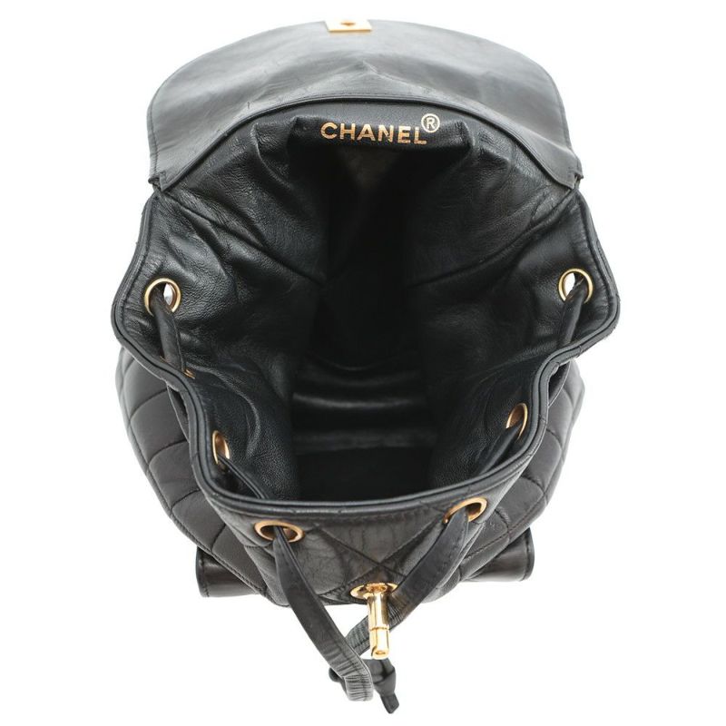 シャネル リュック ココマーク マトラッセ チェーンショルダー ラムスキン A10177 CHANEL バッグ バックパック 黒