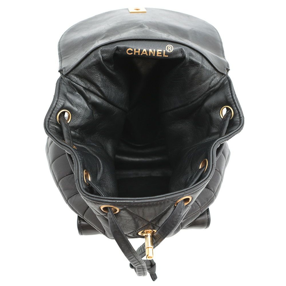 シャネル リュック ココマーク マトラッセ チェーンショルダー ラムスキン A10177 CHANEL バッグ バックパック 黒