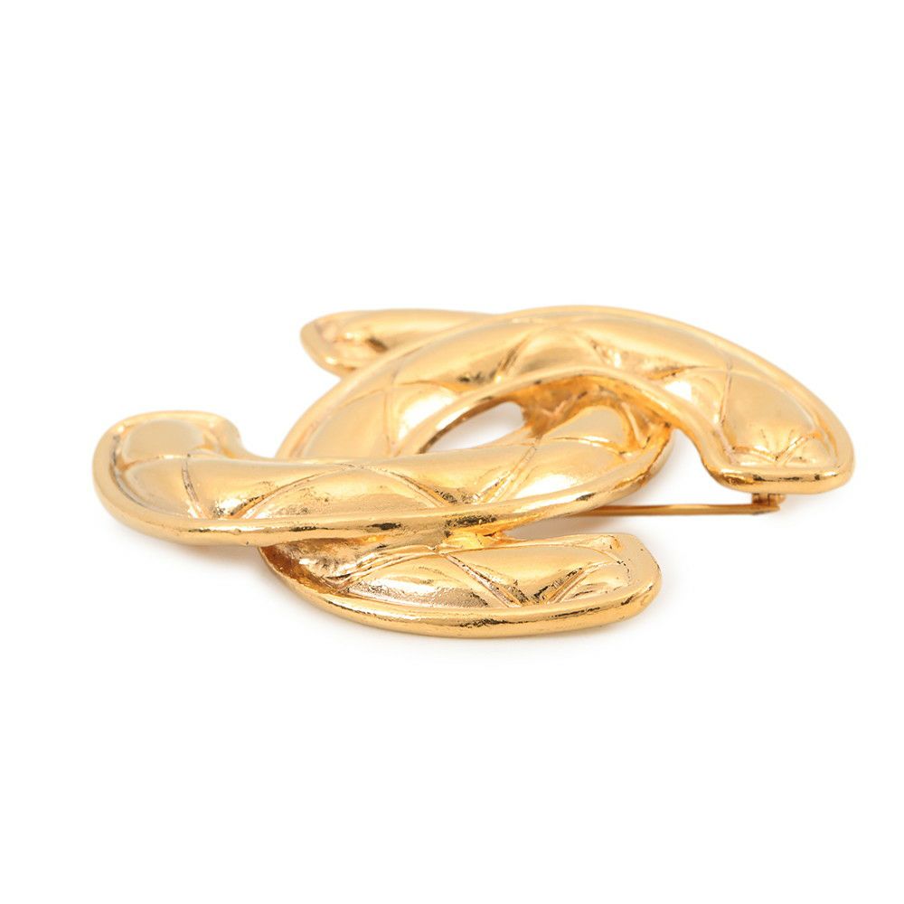 シャネル ブローチ ココマーク マトラッセ メタル ヴィンテージ CHANEL アクセサリー