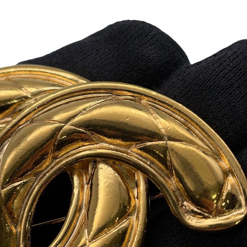 シャネル ブローチ ココマーク マトラッセ メタル ヴィンテージ CHANEL アクセサリー
