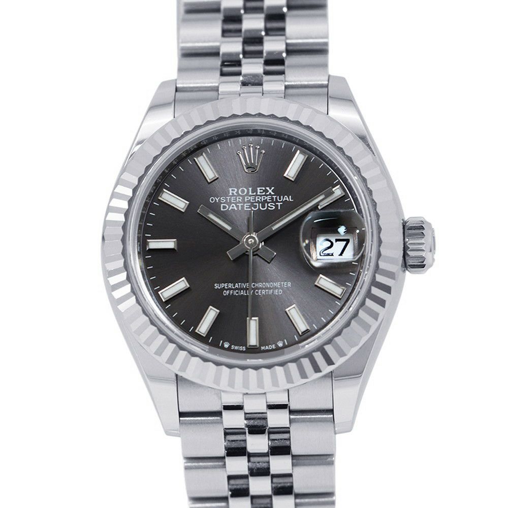 ロレックス レディ デイトジャスト SS/K18WG 279174 ROLEX 腕時計 ダークグレー文字盤