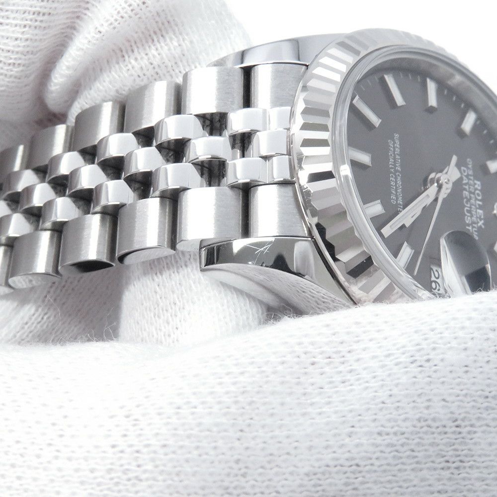 ロレックス レディ デイトジャスト SS/K18WG 279174 ROLEX 腕時計 ダークグレー文字盤