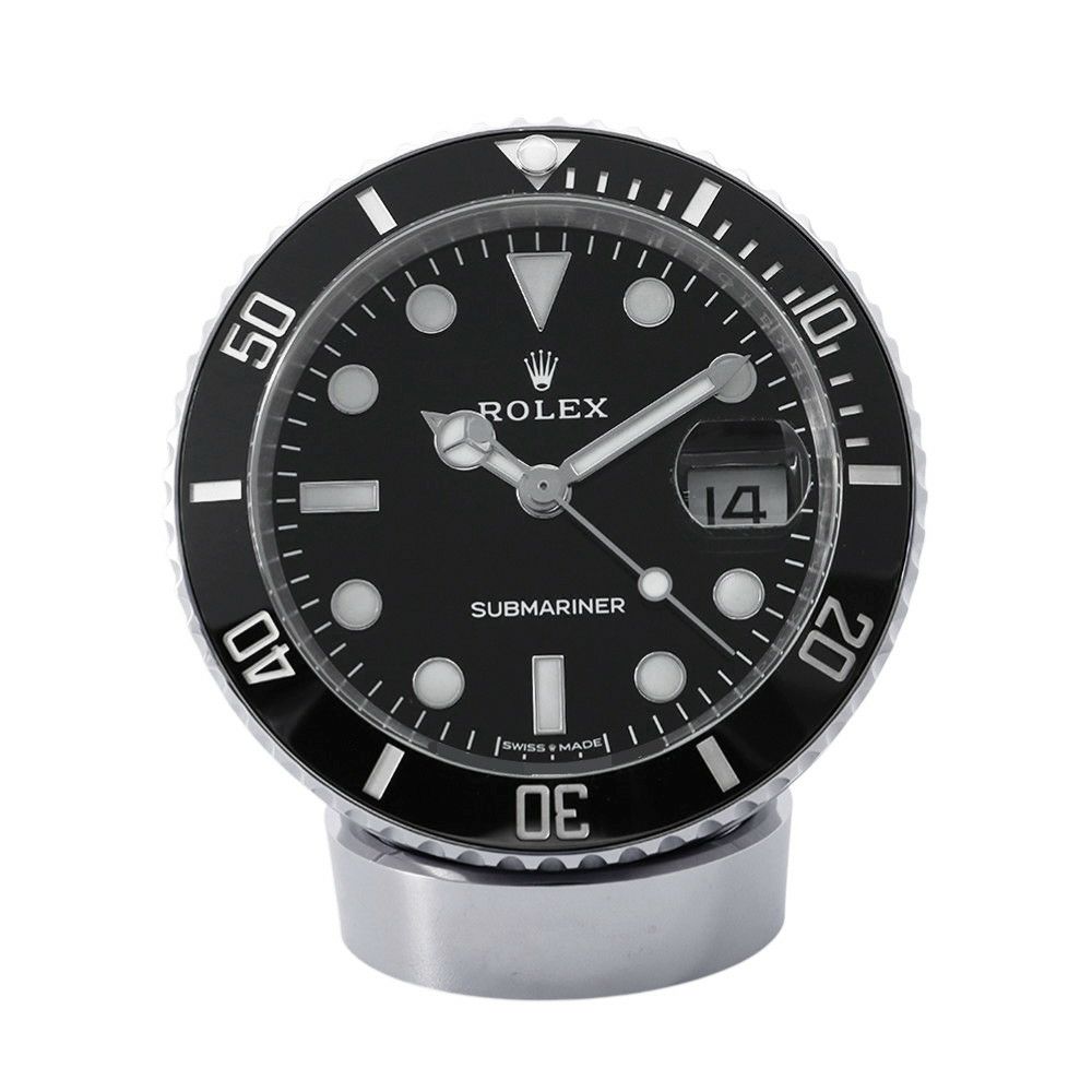 ロレックス サブマリーナデイト デスククロック ROLEX 置時計 黒文字盤