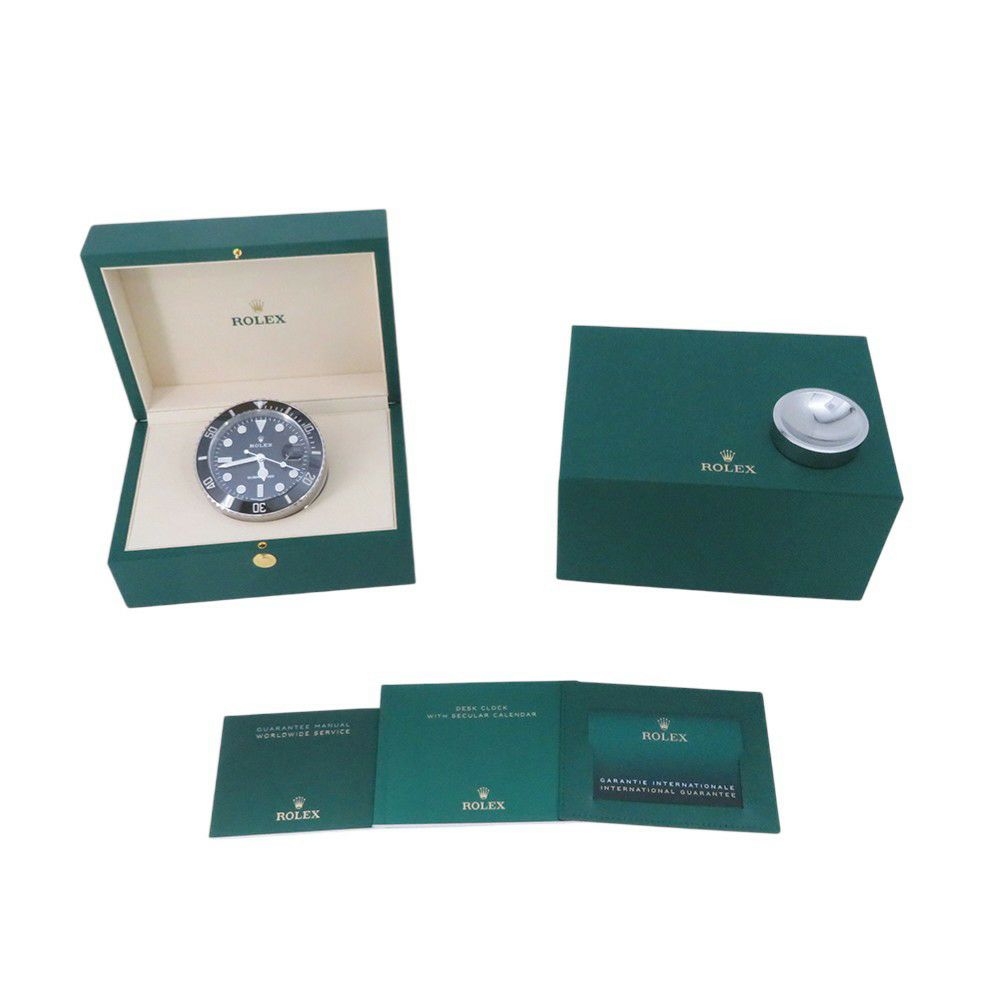 ロレックス サブマリーナデイト デスククロック ROLEX 置時計 黒文字盤