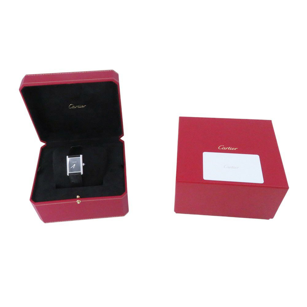 カルティエ タンク マスト ドゥ カルティエ ウォッチ LM WSTA0072 Cartier 腕時計 黒文字盤