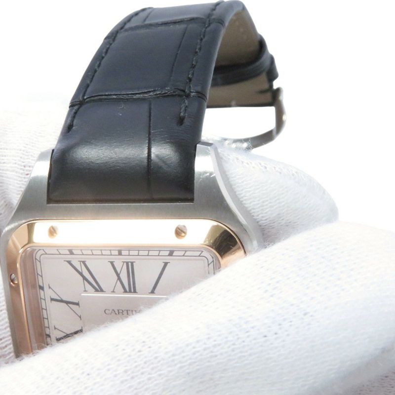 カルティエ サントス デュモン LM W2SA0037 Cartier 腕時計 シルバー文字盤
