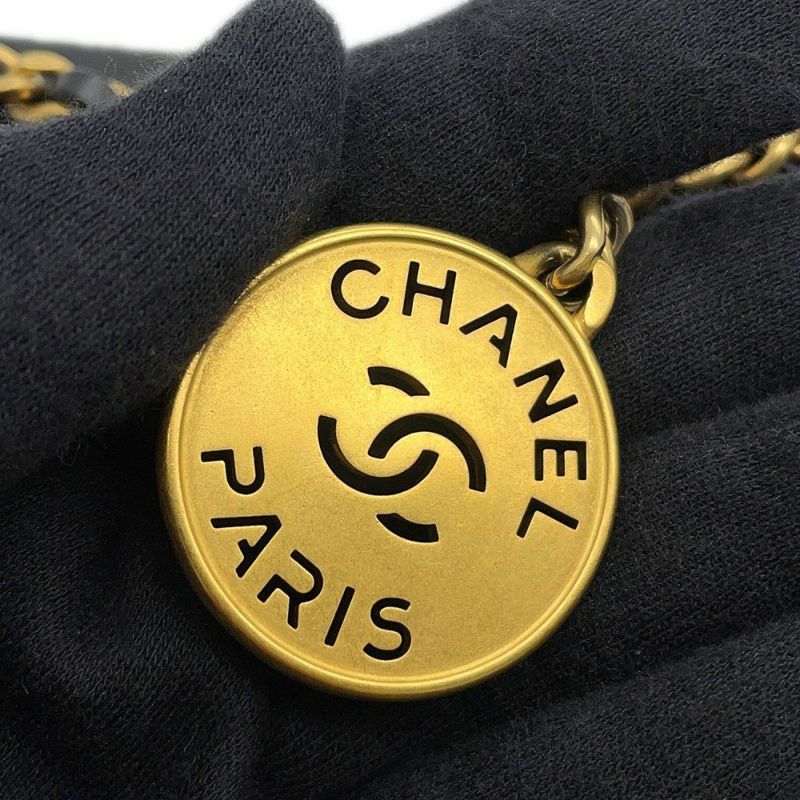 シャネル ハンドバッグ CHANEL 22 ミニ ココマーク シャイニーカーフレザー AS3980 CHANEL 2wayショルダーバッグ 黒