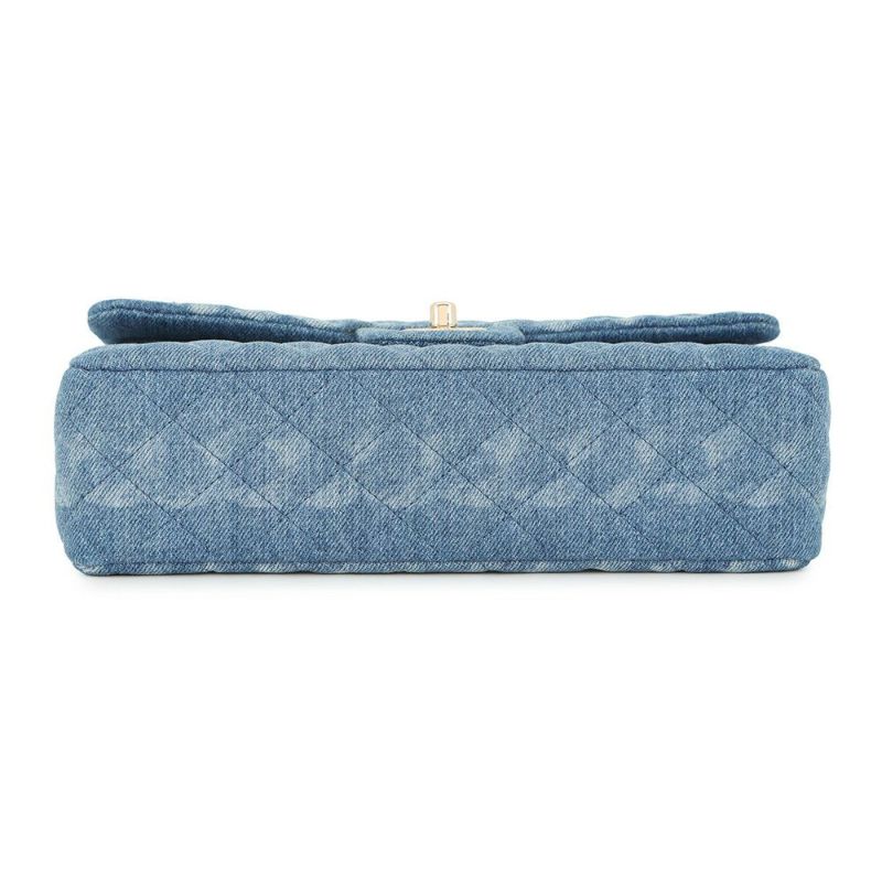 シャネル チェーンショルダーバッグ マトラッセ25 ココマーク ダブルチェーン デニム A01112 CHANEL