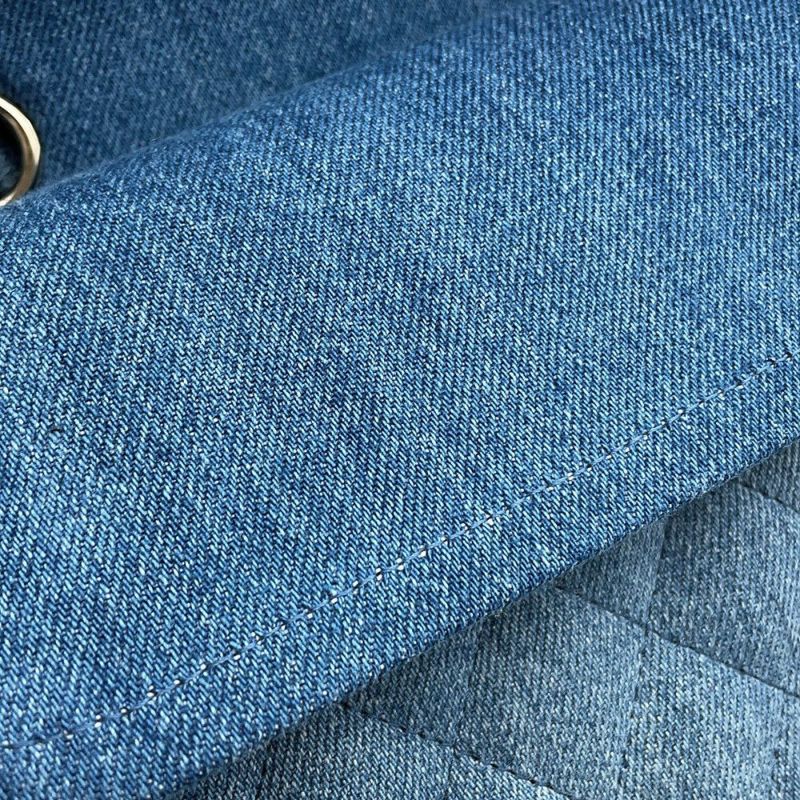 シャネル チェーンショルダーバッグ マトラッセ25 ココマーク ダブルチェーン デニム A01112 CHANEL