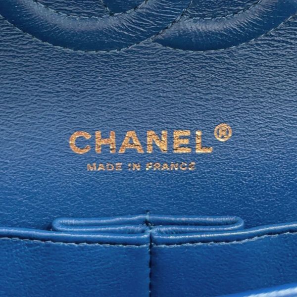 シャネル チェーンショルダーバッグ マトラッセ25 ココマーク ダブルチェーン デニム A01112 CHANEL