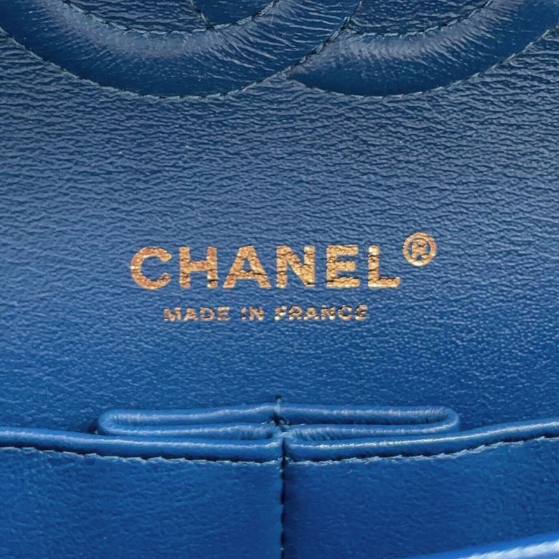 シャネル チェーンショルダーバッグ マトラッセ25 ココマーク ダブルチェーン デニム A01112 CHANEL