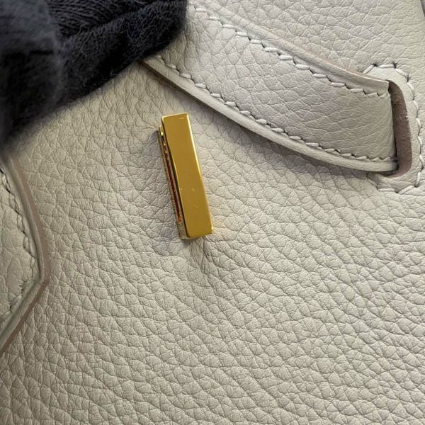 エルメス バーキン25 パールグレー/ゴールド金具 トゴ U刻印 HERMES Birkin ハンドバッグ