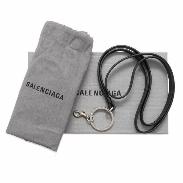 バレンシアガ コインケース カードケース ストラップ付き 594548 BALENCIAGA 小銭入れ 黒