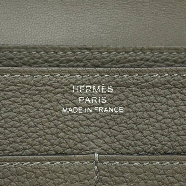 エルメス 長財布 ドゴンロング GM グリメイヤー/シルバー金具 トゴ B刻印 HERMES 財布