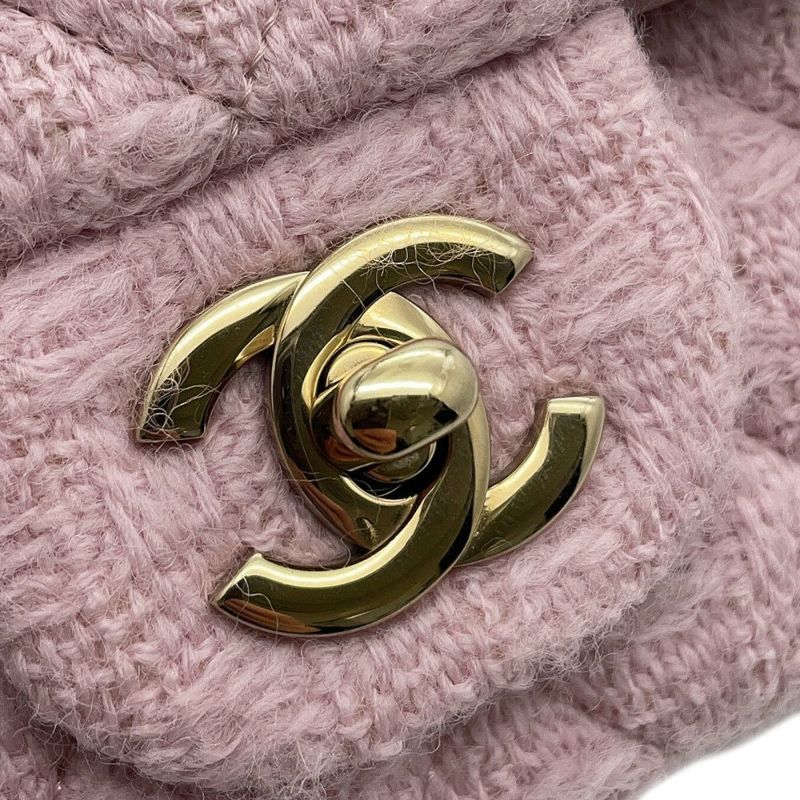 シャネル チェーンショルダーバッグ ミニ マトラッセ 20 ココマーク ツイード A69900 CHANEL