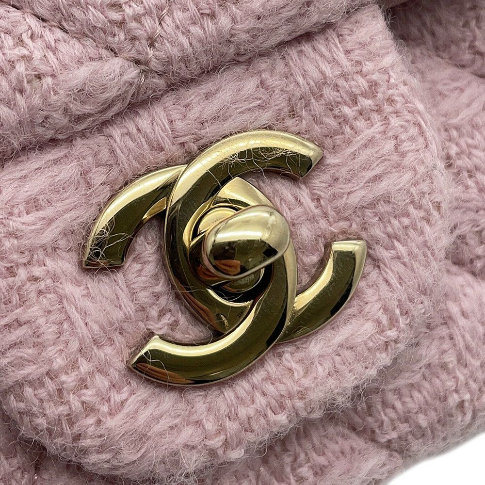 シャネル チェーンショルダーバッグ ミニ マトラッセ 20 ココマーク ツイード A69900 CHANEL