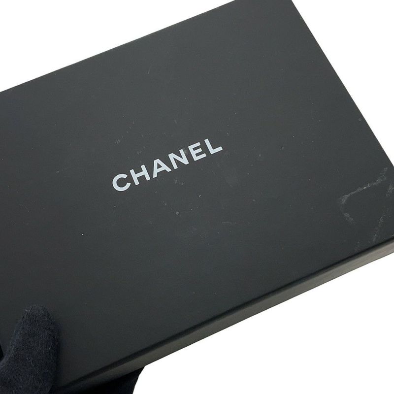 シャネル 三つ折り財布 ボーイシャネル ココマーク マトラッセ ウォレット キャビアスキン A80734 CHANEL 財布 黒