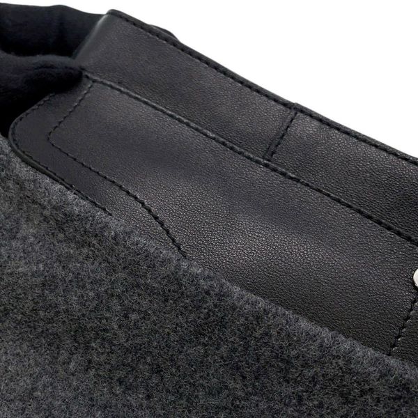 エルメス スカート バスク付き ウール レザー レディースサイズ36 HERMES ボトムス 黒