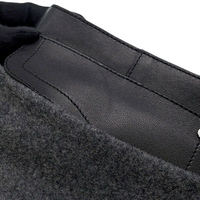 エルメス スカート バスク付き ウール レザー レディースサイズ36 HERMES ボトムス 黒