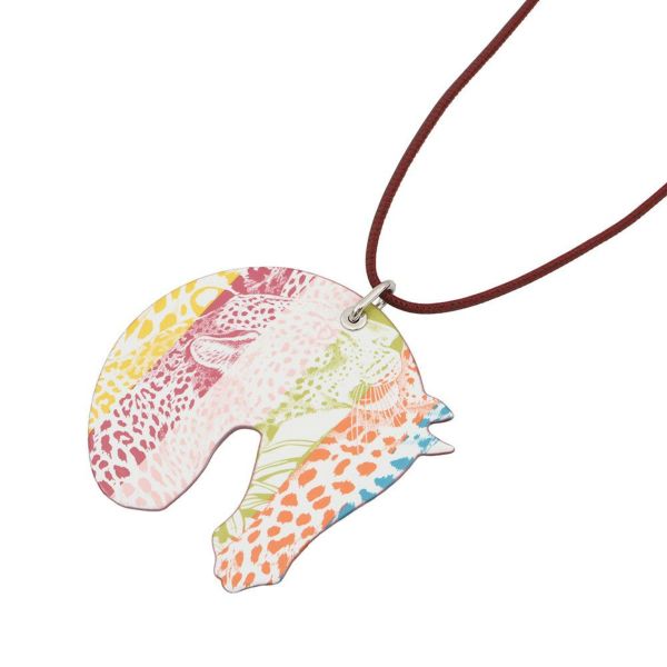 エルメス ネックレス タッタソール タトゥアージュGM ルージュグレナ/シルバー金具 HERMES アクセサリー