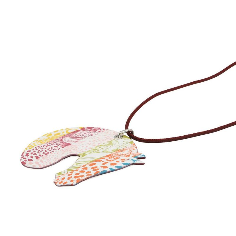 エルメス ネックレス タッタソール タトゥアージュGM ルージュグレナ/シルバー金具 HERMES アクセサリー