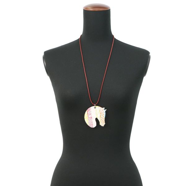 エルメス ネックレス タッタソール タトゥアージュGM ルージュグレナ/シルバー金具 HERMES アクセサリー