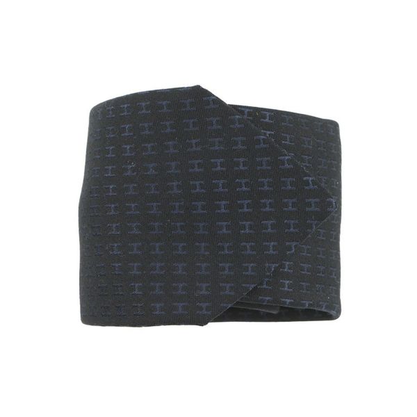 エルメス ネクタイ ファソネH  バイカラー シルク HERMES タイ メンズ 黒