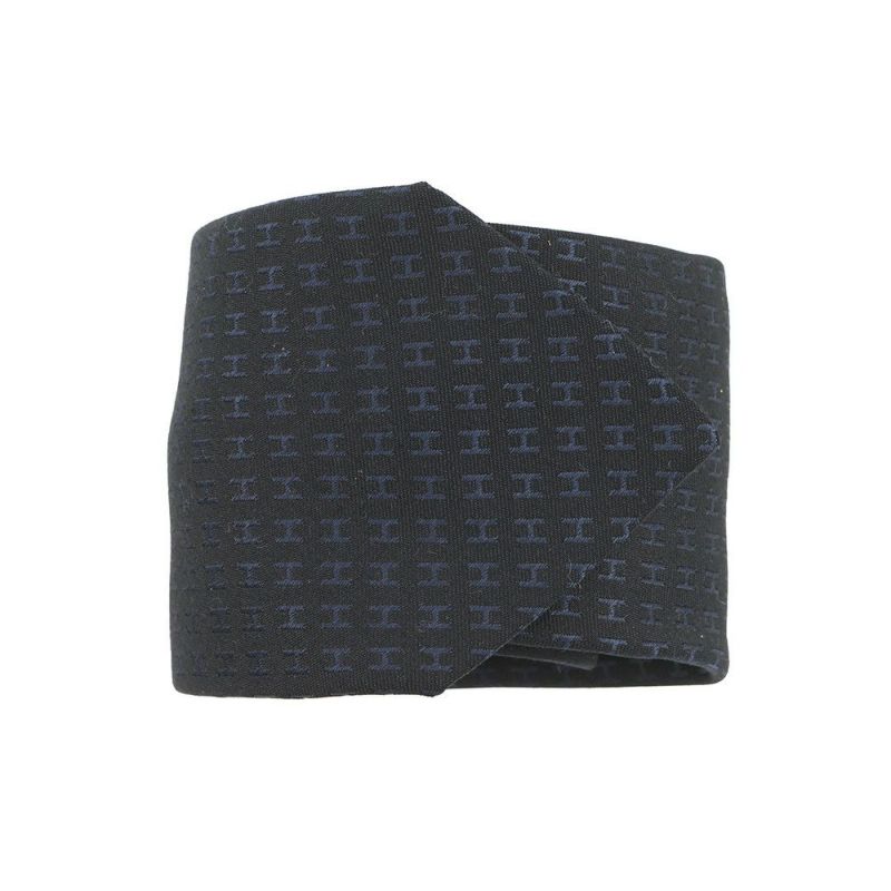 エルメス ネクタイ ファソネH  バイカラー シルク HERMES タイ メンズ 黒