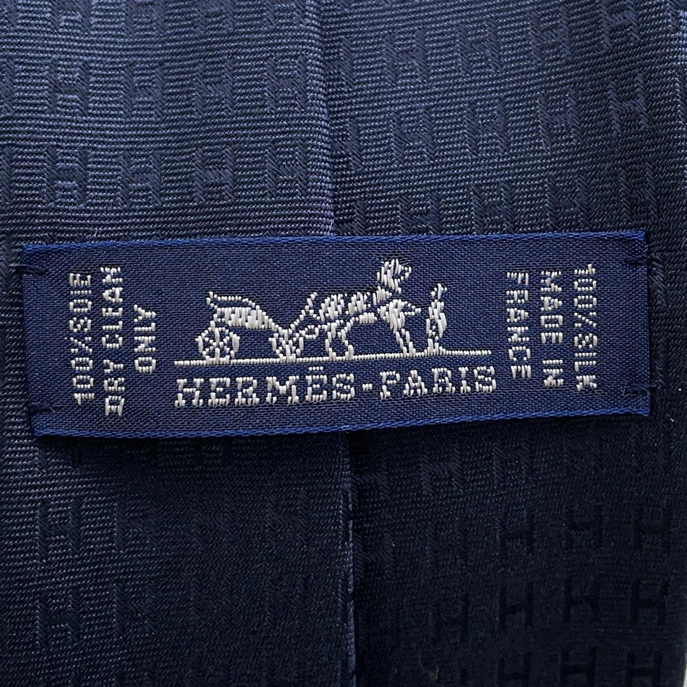 エルメス ネクタイ ファソネH  シルク HERMES タイ メンズ