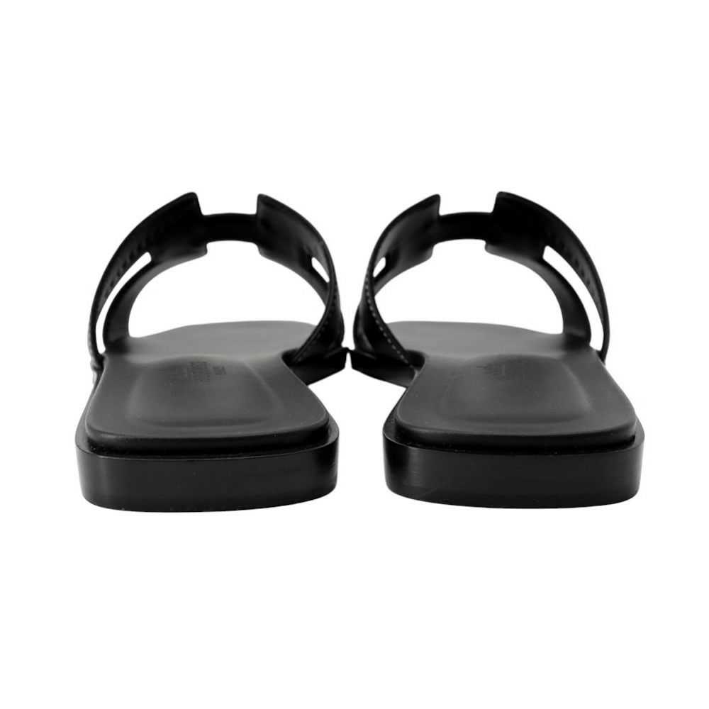 エルメス サンダル オラン レザー レディースサイズ36 HERMES 靴 黒