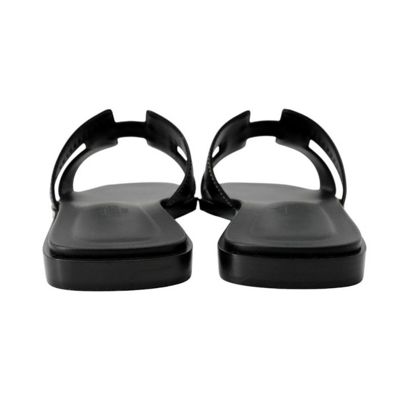 エルメス サンダル オラン レザー レディースサイズ36 HERMES 靴 黒